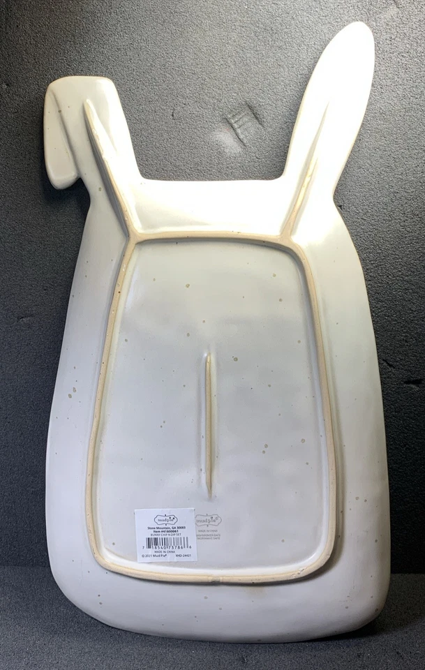 MUD PIE BUNNY CHIP AND DIP TRAY 仅 14 英寸 X 8 英寸可爱! 2021,陶瓷,中国 — 第 4/4 张图片