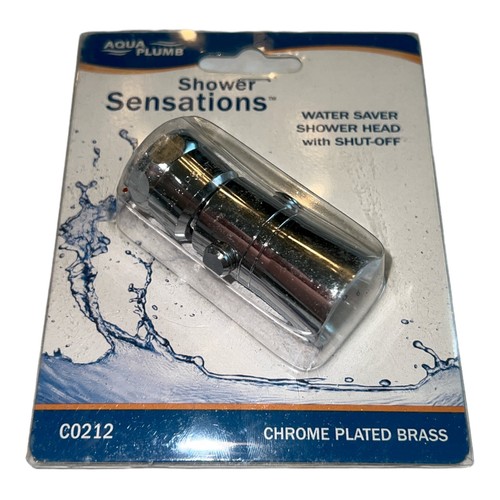 Aqua Plumb Shower Sensations Water Saver Shower Head with Shut Off eBay