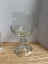 Mid Century Heavy Smoked Glass Orb Goblets Glassware Anchor Hocking, XL