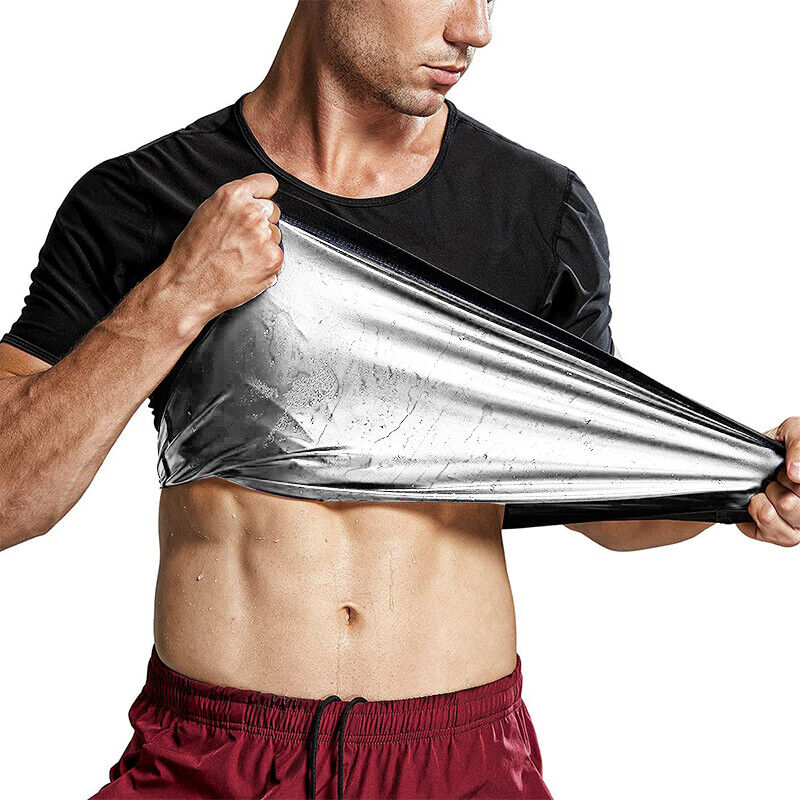 Men's Sweat Sauna Waist Trainer Thermal Shirt Weight Loss Tank Tops Body Shaper
