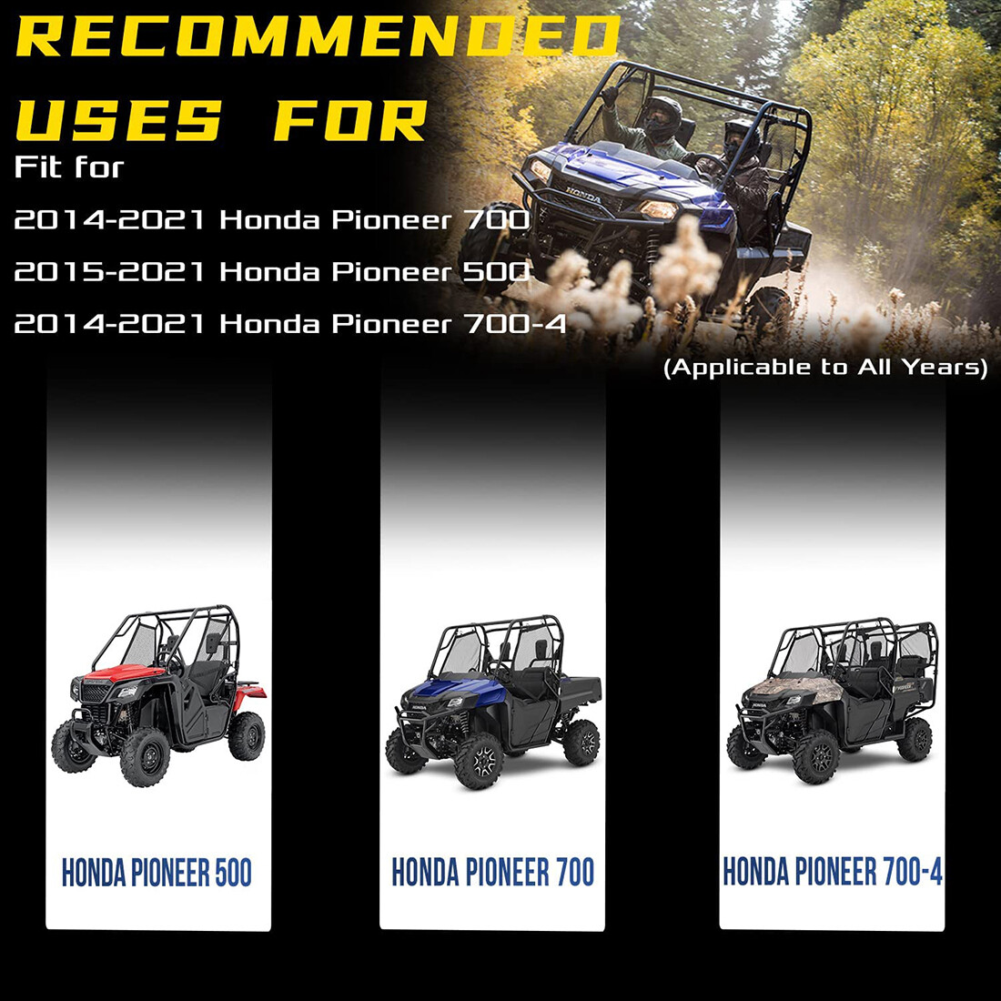 Ceramic Brake Pads For Honda Pioneer 700/500/520 - Full Vehicle Set 2014-2025 Models