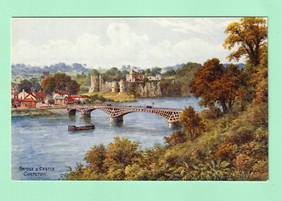 A R Quinton Postkarte - Bridge & Castle Chepstow 3715