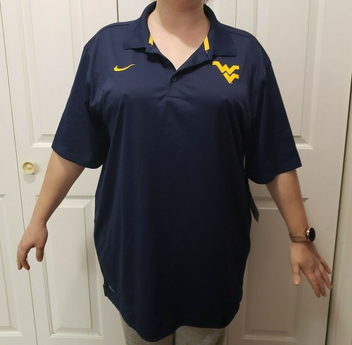 Nike Polo Shirt Mens XXL Blue Short 
