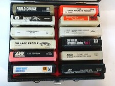 Vintage Collection 12 Used 8 Track Tapes 1970s-80s Easy Listening  Rock w/Case