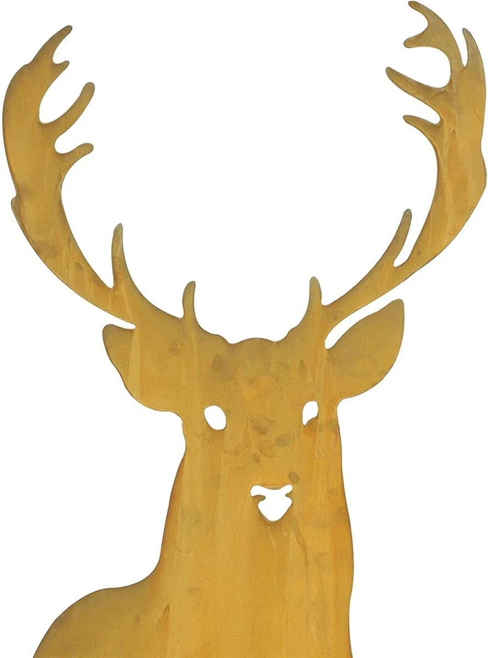 Garten Stecker "Hirsch" aus Metall in Rost Optik, 112 cm hoch, Deko Sticker - Bild 4 von 4