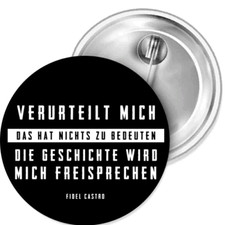 Condemn Me The Fidel Castro Button Badge Sticker Bottle Opening Mirror