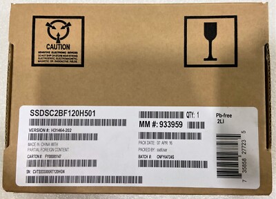 Intel SSDSC2BF120A501 SSDSC2BF120A5 SSD Pro 1500 Series 120GB, 2.5in NEW