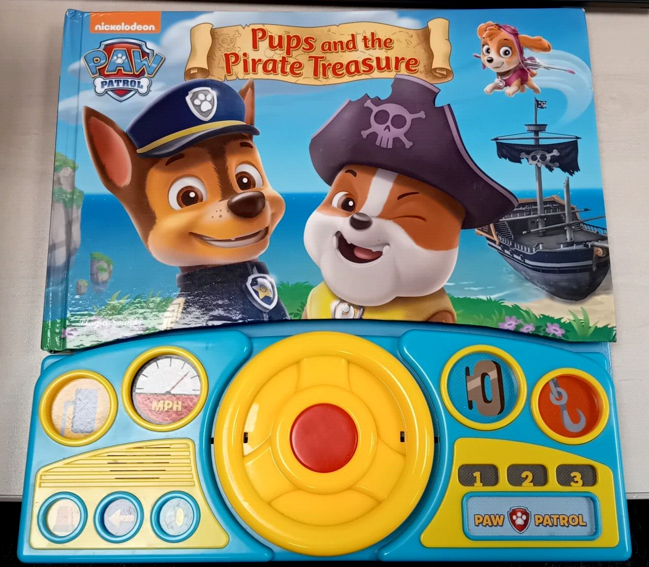 Paw Patrol-Pups & the Pirate Treasure Steering Wheel Book (Hardback book)