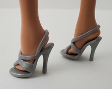 Newly Deboxed Mattel Barbie Basics Doll Model Muse Silver High Heel Shoes