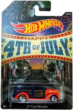 2014 Hot Wheels Kroger Exclusive Happy 4th of July #6 '37 Ford Woodie