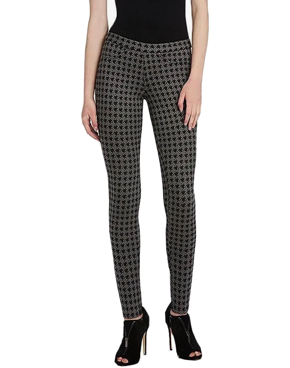 NEW HUE Women's Original Denim Large Houndstooth Leggings Dark