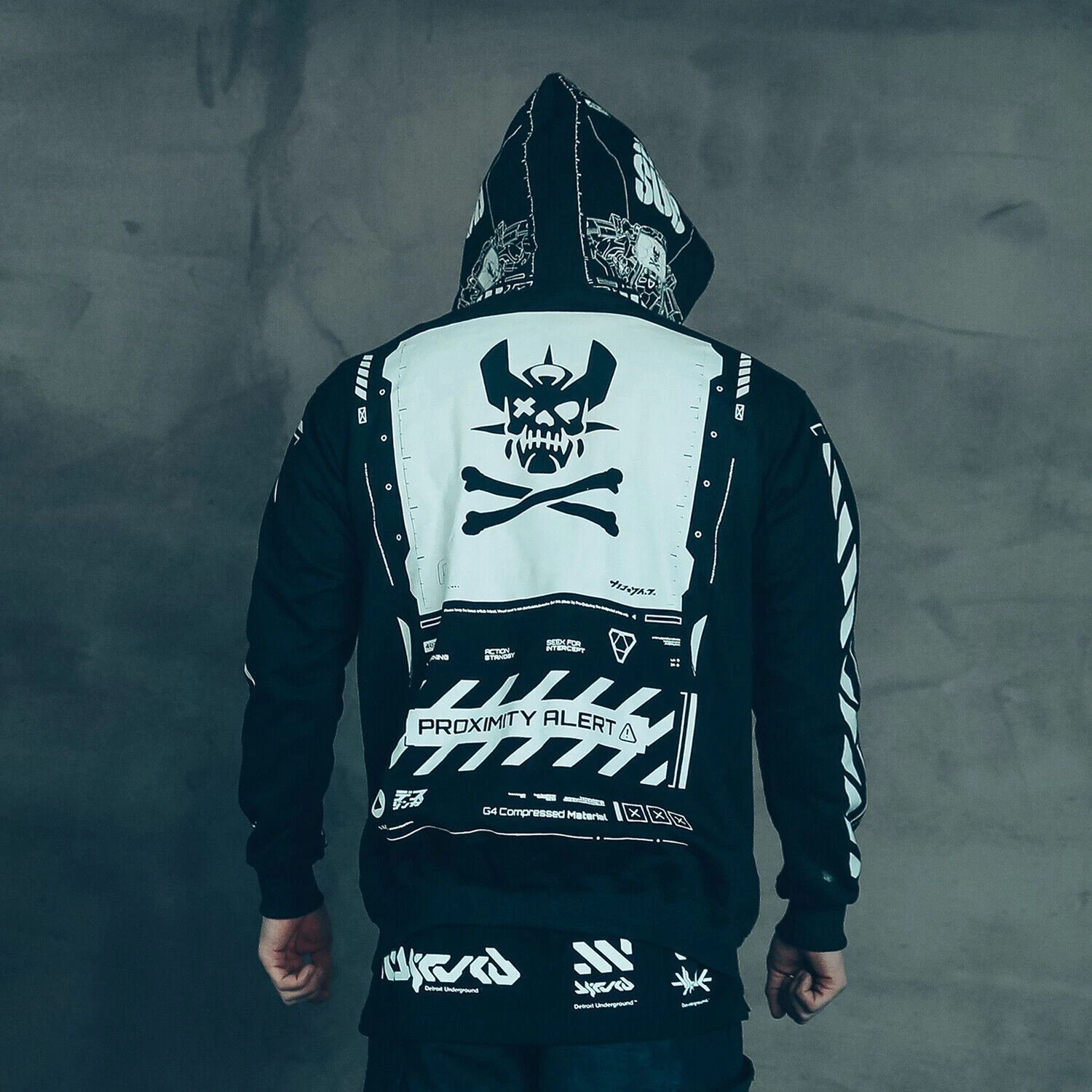 Niepce Men's Cyber Explosion Techwear Jacket Streetwear Cotton Coat image 5