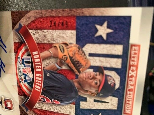 HUNTER GREENE Reds 2015 Panini USA Baseball Autograph SP RC AUTO 