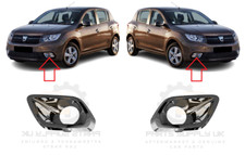 Neuf Pour Dacia Logan Sandero 2017-2020 Pare-Chocs Avant Grille Chrome Lot