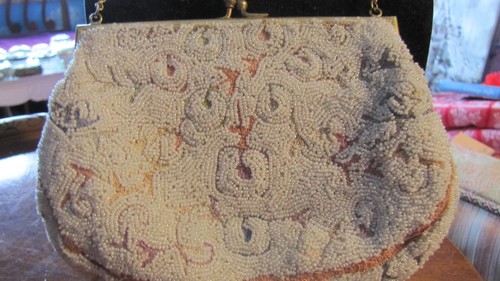 Vintage Micro Bead Silk Evening Bag ROYAL BAGS MADE IN FRANCE - Picture 3 of 9