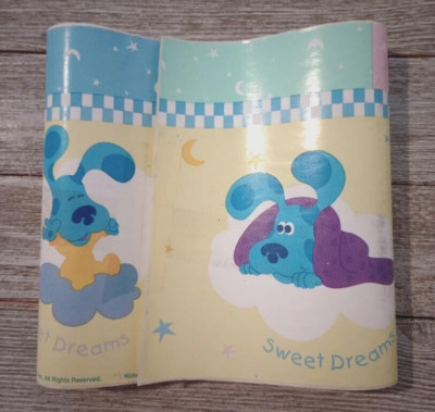 blues clues clouds wall border roll peel & stick 15 feet new