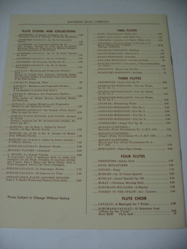 J.S. Bach Sonate #3 for Flute & Piano Southern Music Company Sheet Music Book - Picture 2 of 3