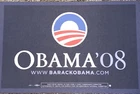 Barack Obama US President Original OFFICIAL 2008 Campaign Placard Rally Sign