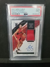 2021 Impeccable - Elegance Rookie Jersey Autographs Scottie Barnes #104 Asia /88