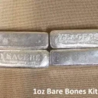 1 oz Bare Bones KitKat Bullion Bar 999+ Fine Silver by Yeager's - YPS