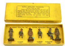 RARE Dinky Toys Pre-war Royal ARTILLERY Personnel 160 boxed original box 1939