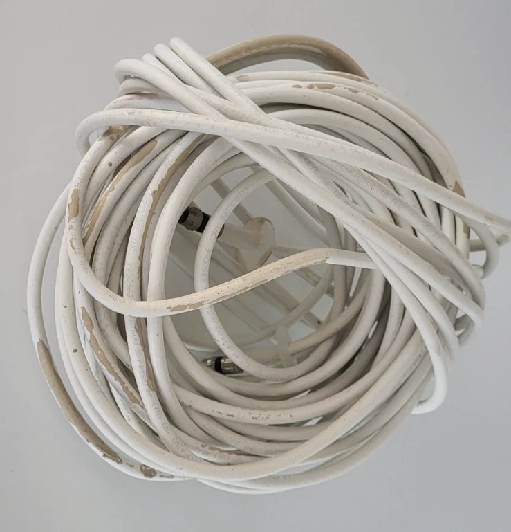 18 AWG CATV Coaxial Cable 67 FT Long ( used ) white - Image 2 of 3