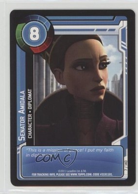 2011 Star Wars: Clone Wars Adventures Trading Card Game Padme Amidala Senator #7