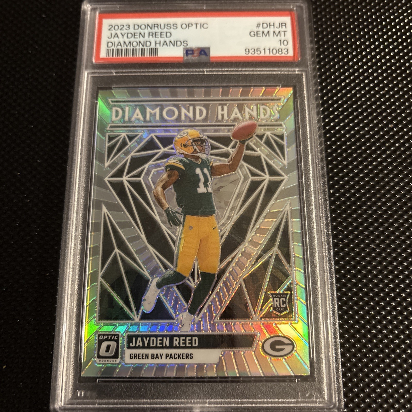 Jayden Reed Panini Donruss Optic Diamond Hands #DHJR Base
