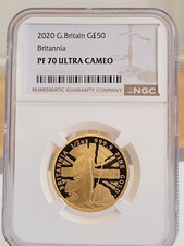 2020 Gold Proof £50 1/2oz Britannia Coin PF70 Ultra Cameo