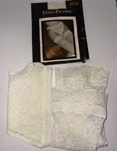 VTG Evan-Picone Teddy Hose Thigh High Stockings And Panty Off White