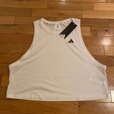 Adidas Women's Train Essentials Boxy Workout Tank Top Climacool Med Active Crop