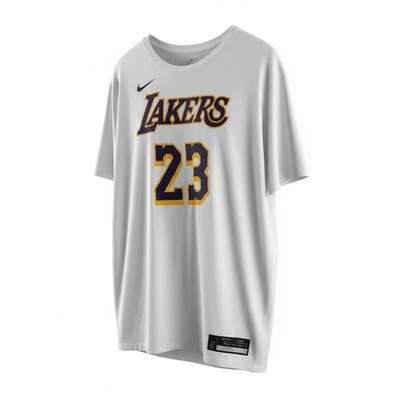 Nike NBA LeBron James Lakers Association Flyer Tee Mens 2XL White NWT AR4887