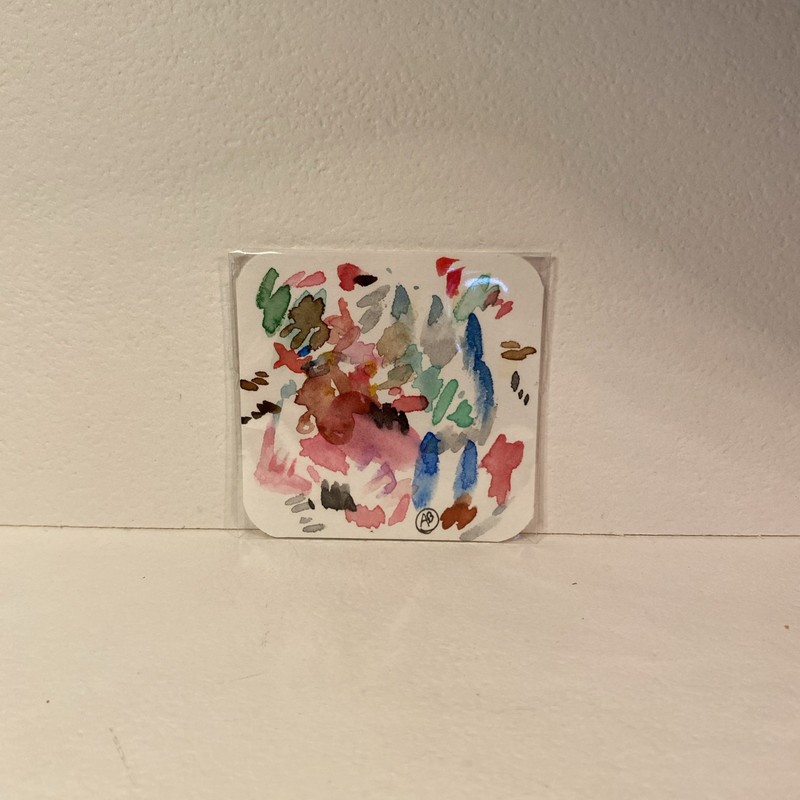 Mini Mini Art 2”x 2” Abstract Watercolor Painting