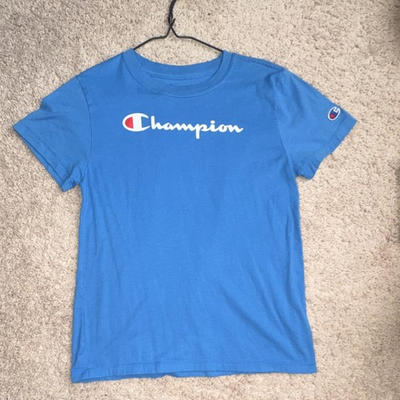 #ad Champion Authentic Athleticwear Men’s Blue Logo Crew Neck T Shirt XS $10.50
