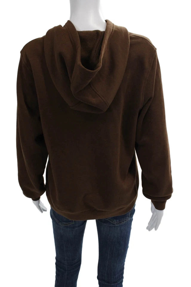 Nike Womens Pullover Logo Pocket Front Hoodie Sweatshirt Brown Size XL - Image 3 of 4