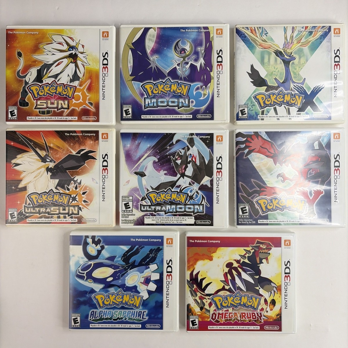 ポケモン3DSソフト8本セット Pokemon Nintendo 3DS GAME LOT Of 8 Complete Box Sun Moon Ultra X Y
