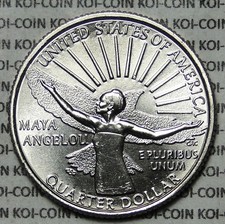 Pièces 25 centimes 25c BU États-Unis 2022 D Maya Angelou American Women Quarters