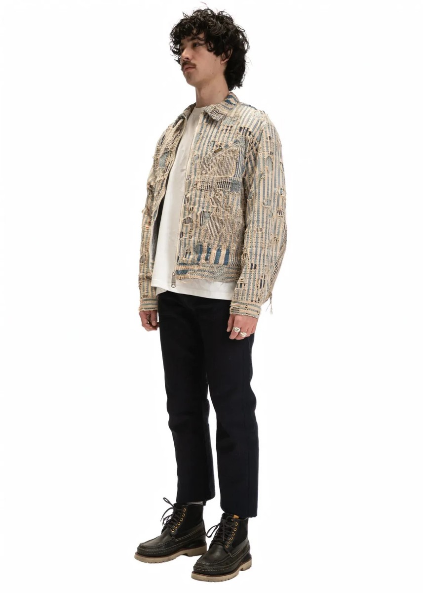 Kapital Boro Jacket Liberty Stripe Drizzler Zip Up Size 2 | eBay