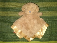 Cloud Island Brown Puppy Dog Lovey Plush Security Blanket Baby Toy Satin 14"