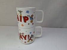 Cath Kidston Disney Stackable Mugs Hip Hip Hooray Mickey Minnie Goofy Donald
