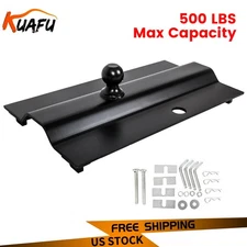 25,000lbs 5th Wheel Rail Gooseneck Hitch Trailer with 2-5/16 Bent Plate Ball