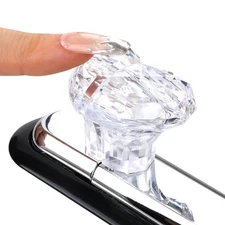 2PCS Transparent Love Heart Toilet Button Pusher, Crystal Heart Toilet Flushe...