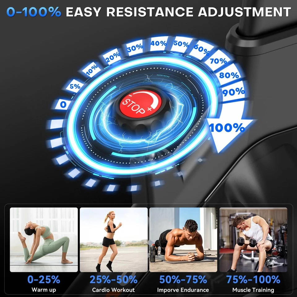 Cyclette Professionale con Display LCD, Sedile Ergonomico e Supporto Tablet, APP - Immagine 3 di 4