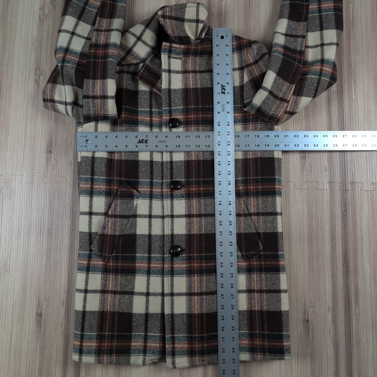 Vintage Pendleton Wool Large Jacket Coat Plaid Qu… - image 5