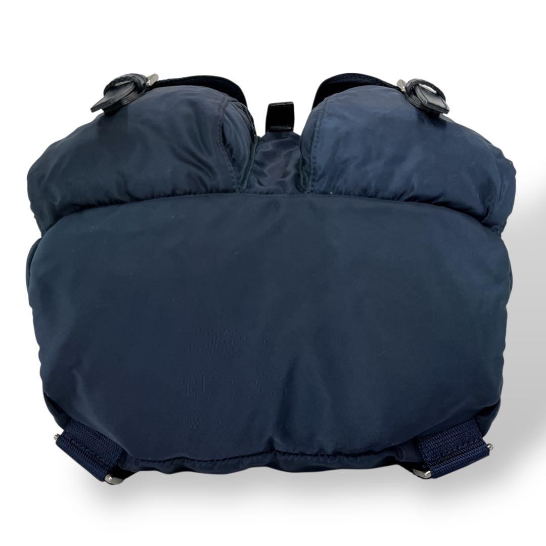 Prada Nylon Drawstring Mini Backpack Triangle Log… - image 8