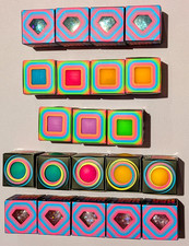 NeeDoh Teenies - Groovy Jewel Mini Cool Cube Mini Twist - Multiple Colors