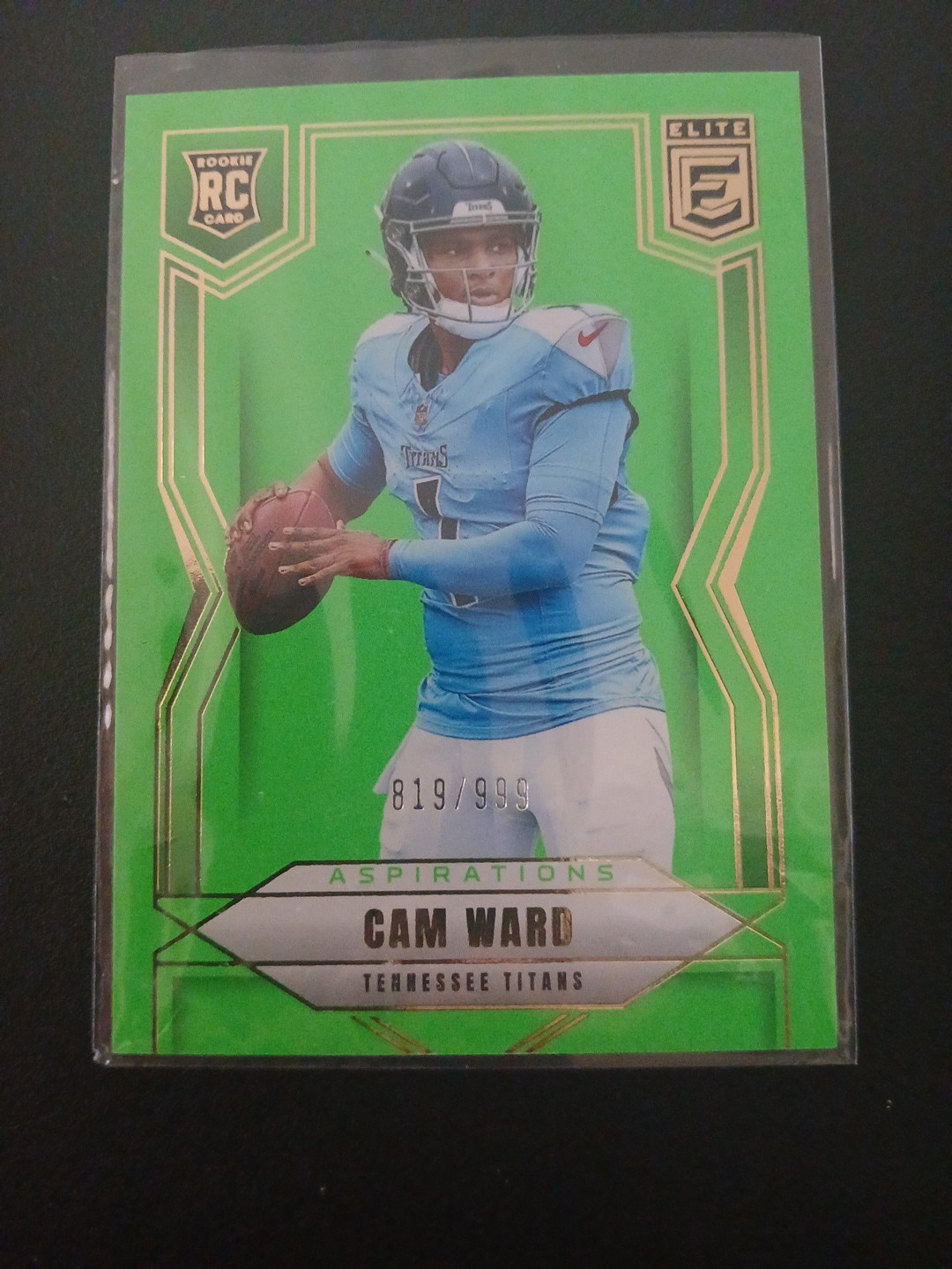 2025 Panini Donruss Elite Cam Ward Rookies Aspirations lime green /999 #101