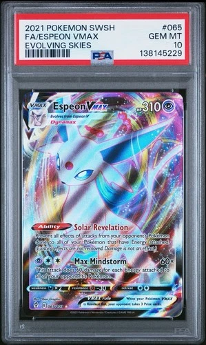 2021 Pokémon Espeon VMAX 065/203 Evolving Skies PSA 10