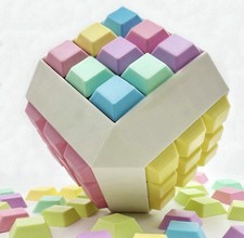 54-Key Cube Keycap Switch Fidget Toy 3D Printed Keyboard Stress Relief