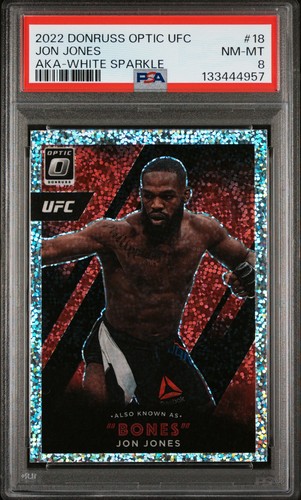 Jon Jones [White Sparkle] #18 2022 Panini Donruss Optic UFC Also Known As card